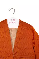 Caramel Satin Quilted Jacket  image