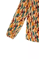 Abstract Floral Leaf Printed Shirt  image