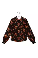 Black Ditsy Floral Print Jersey Shirt  image