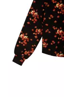 Black Ditsy Floral Print Jersey Shirt  image