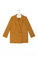 Mustard Checked Blazer  image