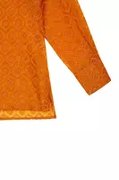 Deep Saffron Geometric Filcoupé Shirt  image