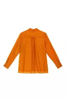 Deep Saffron Geometric Filcoupé Shirt  image