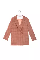 Blazer a quadri rosa cipria image