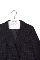 Navy Blue Checked Blazer  image