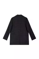 Navy Blue Checked Blazer  image