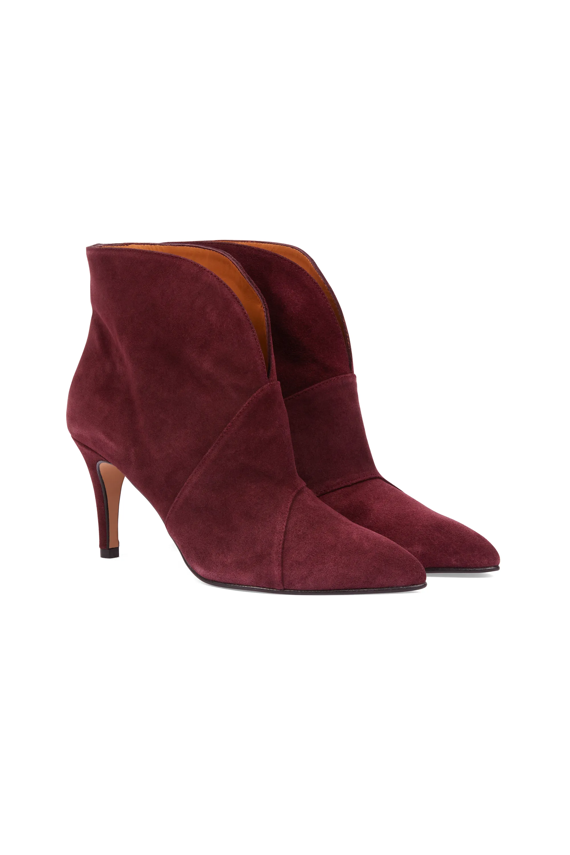 Toral Aubergine Suede Ankle Boots Wait and See