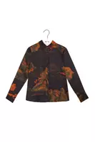 Oriental Landscape Print Shirt image