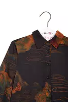 Oriental Landscape Print Shirt image