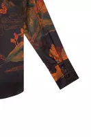 Oriental Landscape Print Shirt image