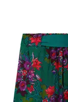 Pantaloni verde acqua e fucsia con stampa a bouquet image