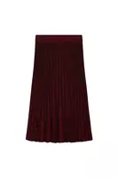 Wine Knit Pleated Skirt  image