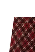 Pantaloni Palazzo in Jersey Jacquard Tartan color Vinaccia image