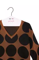 Metallic Bronze Polka Dot Sweater  image