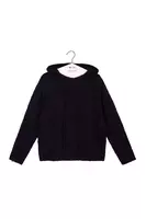 Navy Blue Knit Hoody Sweater  image