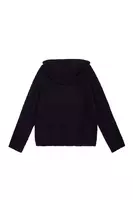 Navy Blue Knit Hoody Sweater  image