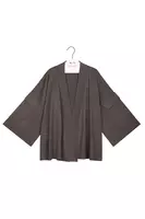 Cardigan oversize in peltro metallizzato con tasche image