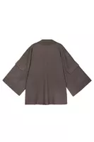 Metallic Pewter Oversized Cardigan with Statement Pockets image