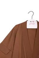 Metallic Bronze Oversized Cardigan with Statement Pockets image