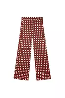 Magenta Geometric Print Palazzo Trousers image