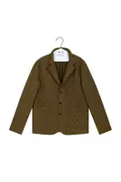 Khaki Green Oversized Matelesse Jacket  image