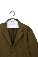 Khaki Green Oversized Matelesse Jacket  image