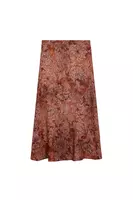 Dusty Rose Floral Print Skirt  image