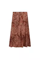 Dusty Rose Floral Print Skirt  image