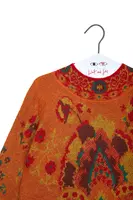 Pumpkin Orange Floral Sweater  image