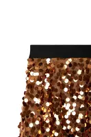 Copper Macro Sequin Half Circle Skirt  image