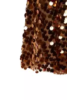 Copper Macro Sequin Half Circle Skirt  image