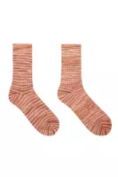 Orange and Taupe Ribbed Socks  image