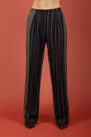 Navy Blue Mixed Stripe Trousers  image