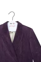 Grape Corduroy Tailored Pant Suit  image