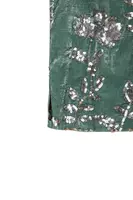 Dusty Green Silver Floral Sequined Velvet Tank Top  image