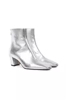 Metallic Silver Ankle Boots  image