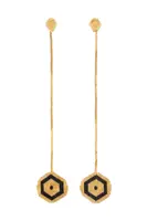 Gold Pendant Beaded Earrings  image