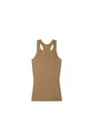 Metallic Gold Knit Racer Back Tank Top  image