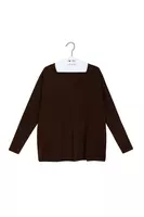 Chocolate Brown Oversized Cashmere Sweater  image