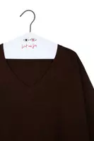 Chocolate Brown Oversized Cashmere Sweater  image