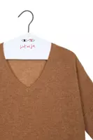 Camel Oversized Cashmere Sweater  image