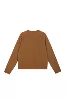 Camel Sweater With Stepped Neckline image