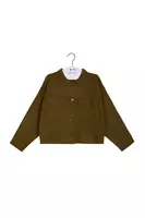 Khaki Green Knit Jacket  image