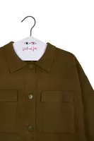 Khaki Green Knit Jacket  image