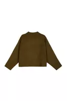 Khaki Green Knit Jacket  image