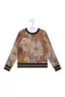 Taupe Floral Jacquard Sweater  image