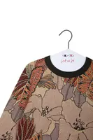 Taupe Floral Jacquard Sweater  image