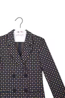 Blazer in jersey jacquard blu navy e cammello image