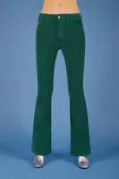 Emerald green fine corduroy trousers  image