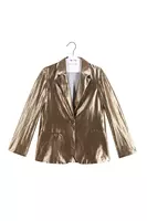 Blazer ampio metallizzato oro antico image